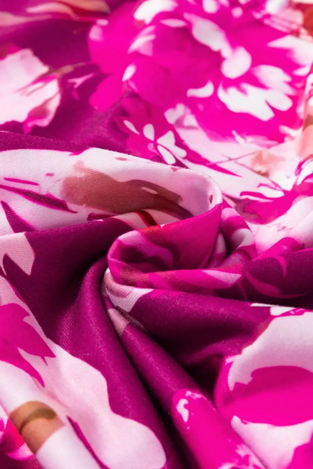 Vibrant red floral plus size blouse - Love Salve